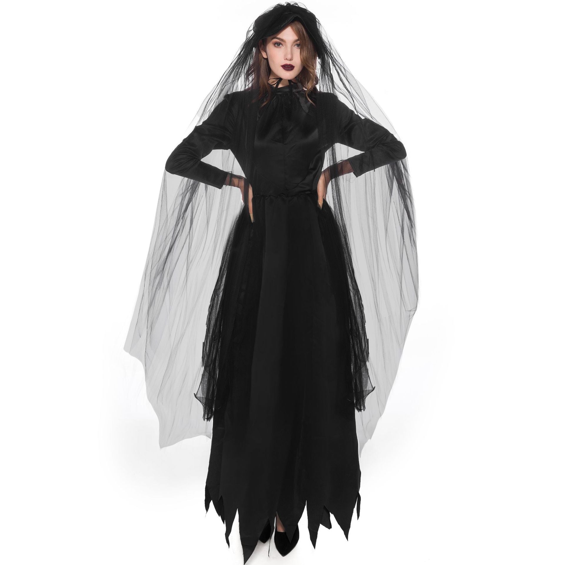 S-XXL Women's Halloween Vampire Bride Costume