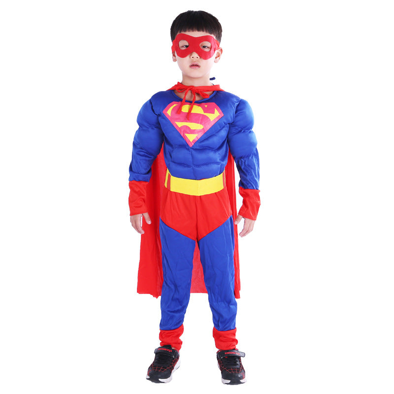 Halloween Avengers Children's muscle costume Captain America Spiderman bat Iron Man Superman clothes