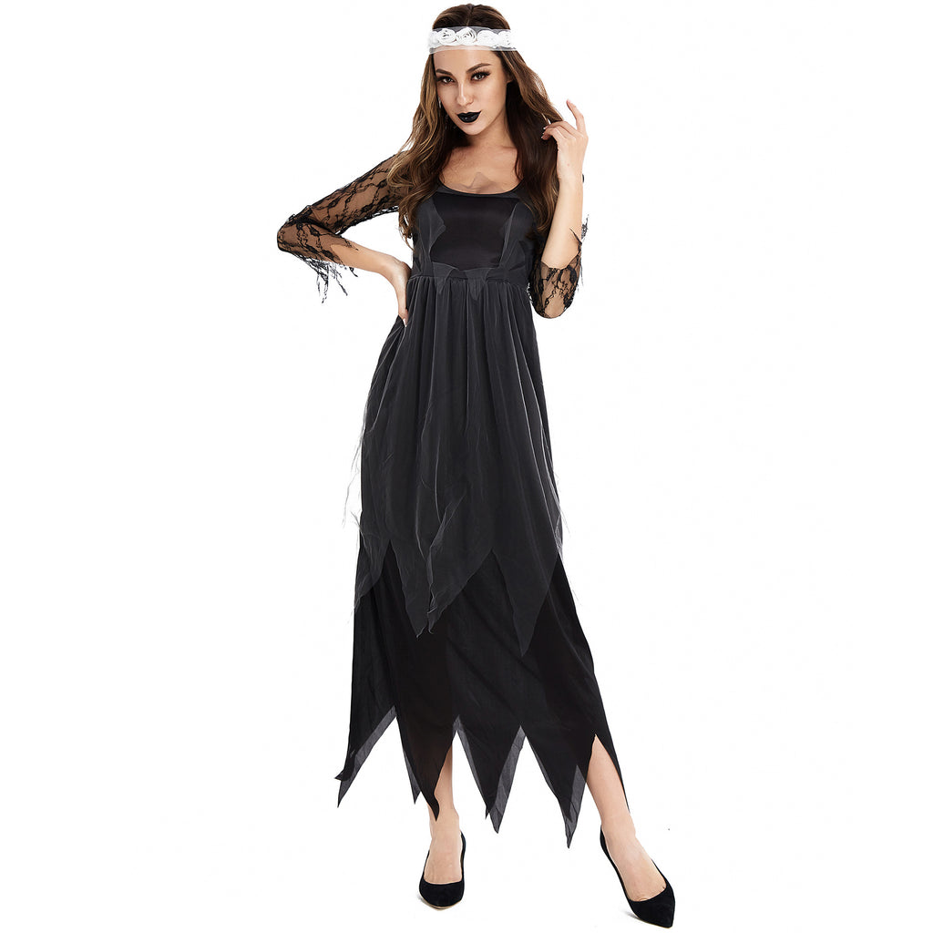 Halloween Vampire Bride Costume Women's Devil Dress