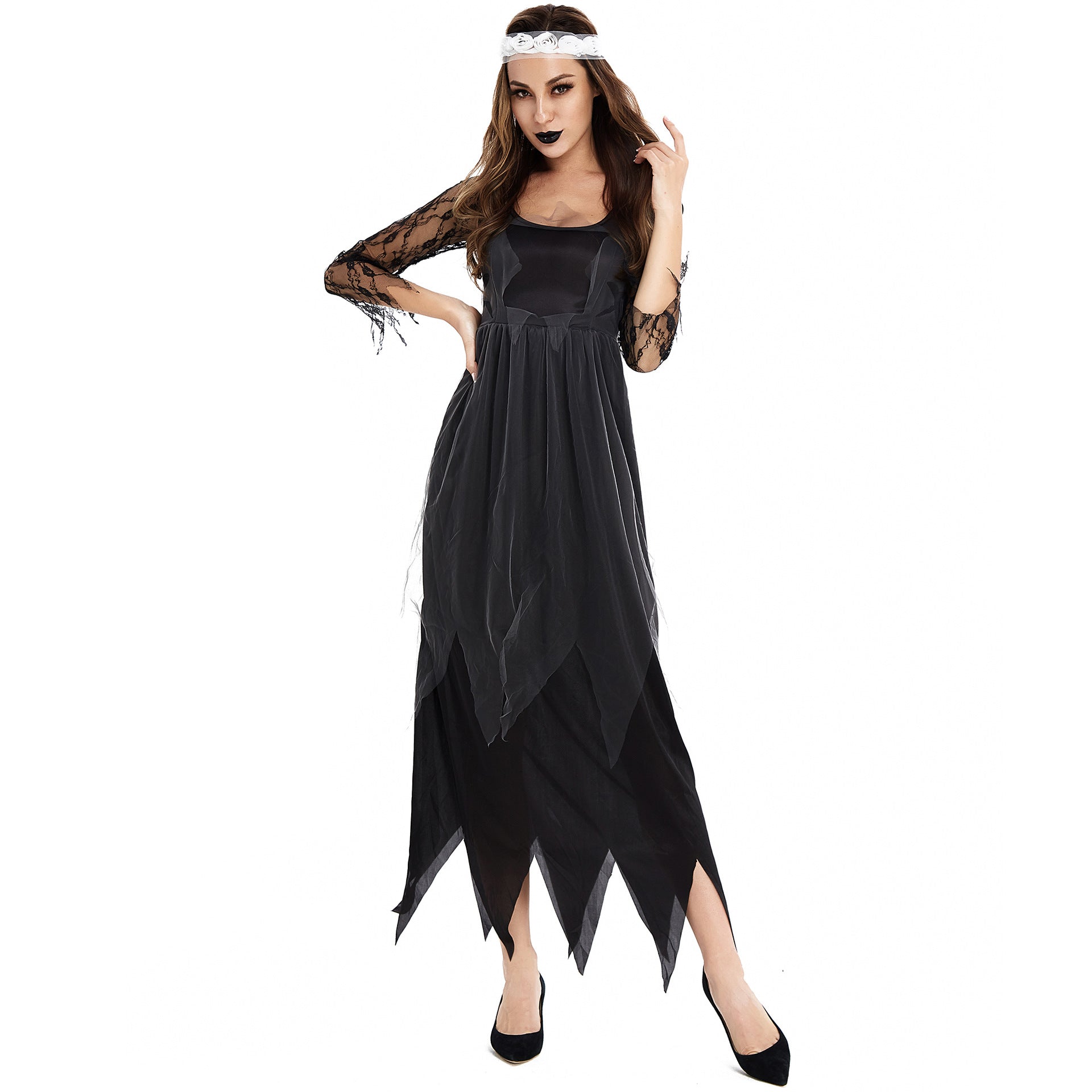 Halloween Vampire Bride Costume Women's Devil Dress