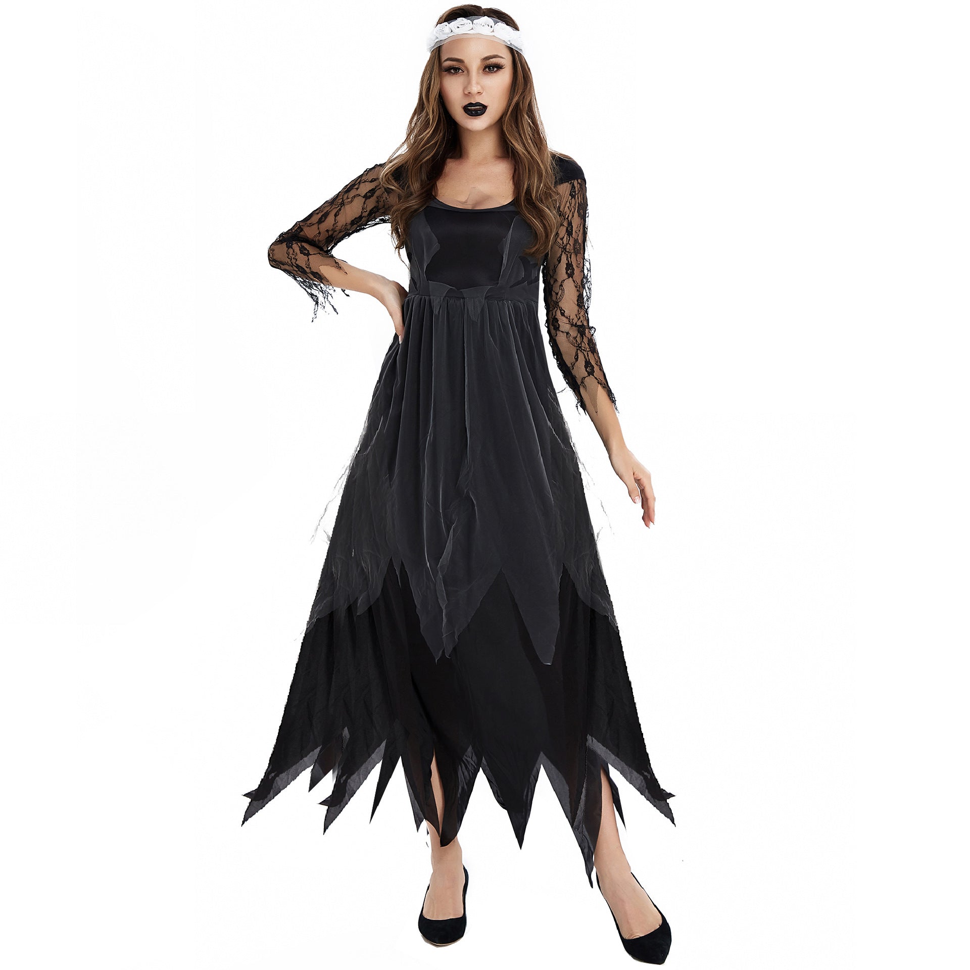 Halloween Vampire Bride Costume Women's Devil Dress