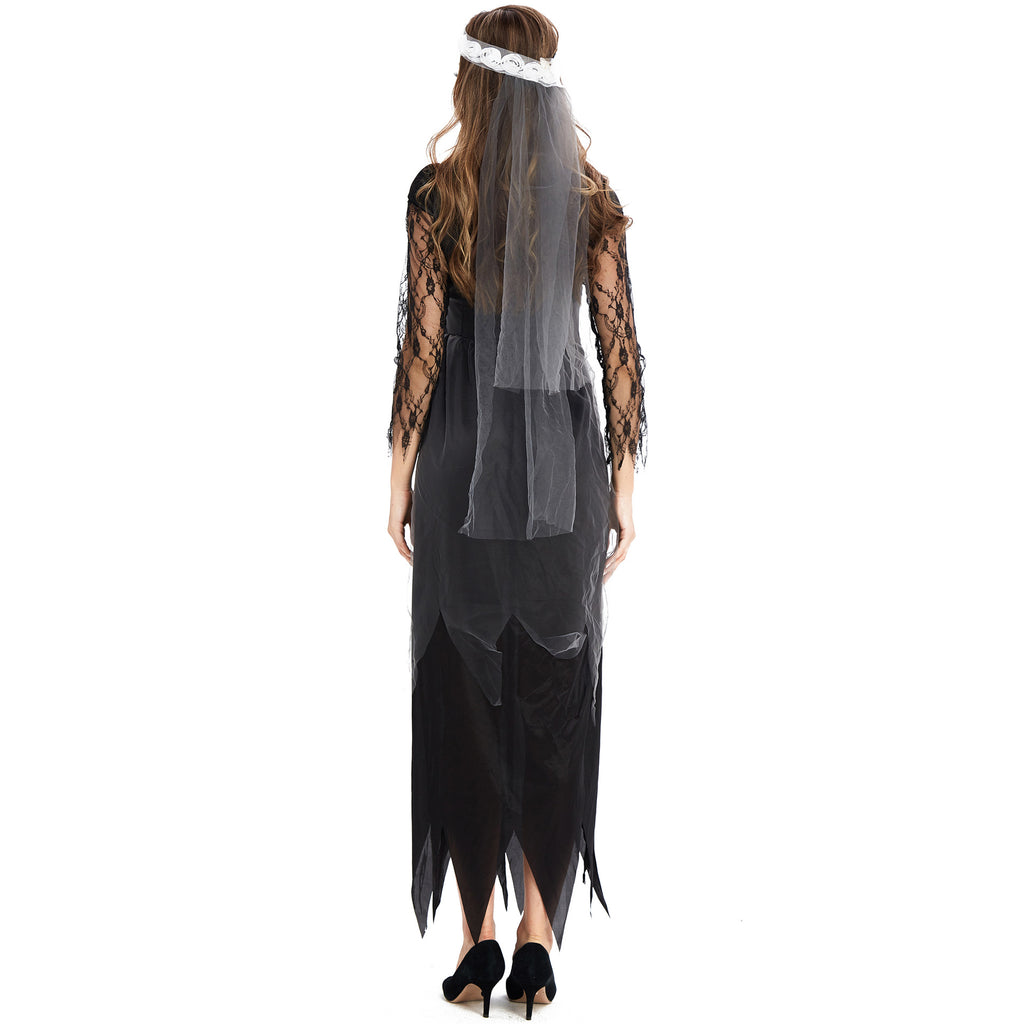 Halloween Vampire Bride Costume Women's Devil Dress