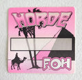 Horde FOH on Tour 1996 Backstage Pass OTTO