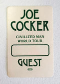 Joe Cocker Civilized Man World Tour 1984 Backstage Pass OTTO
