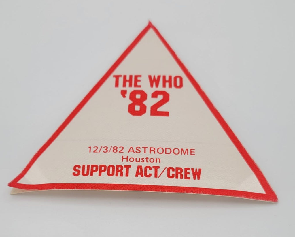 The Who Farewell Tour 1982 Houston Backstage Pass