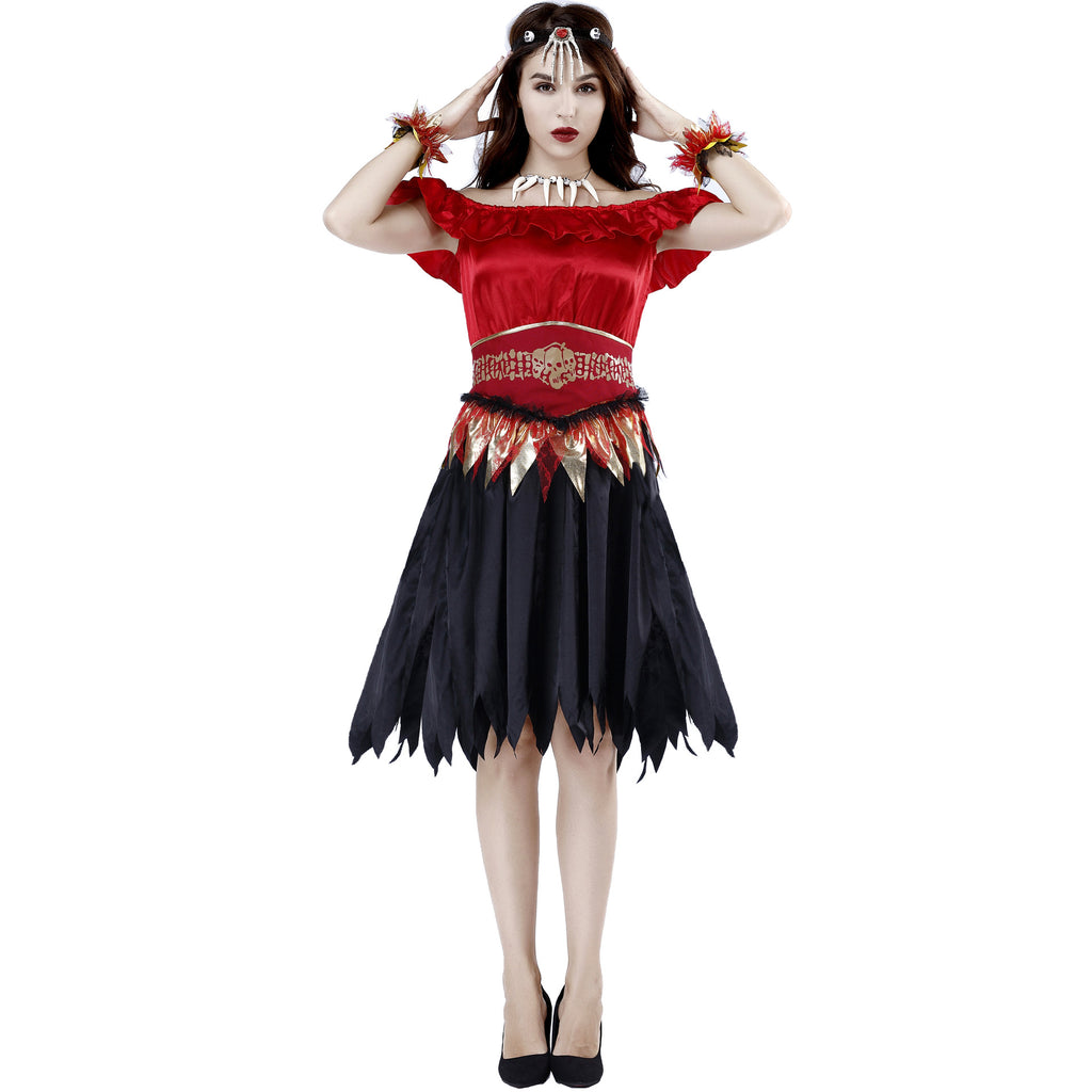 M-XL Zombie Vampire Lady Halloween Costume