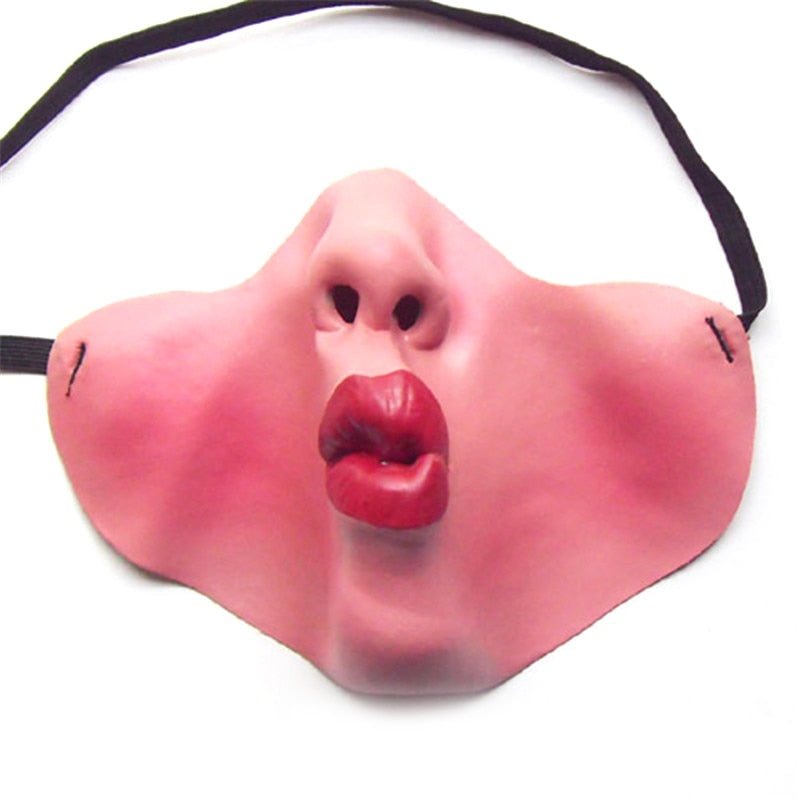 Funny Adult Party Mask Latex Clown Cosplay Half Face Horrible Scary Masks Masquerade Halloween Party Decor Halloween
