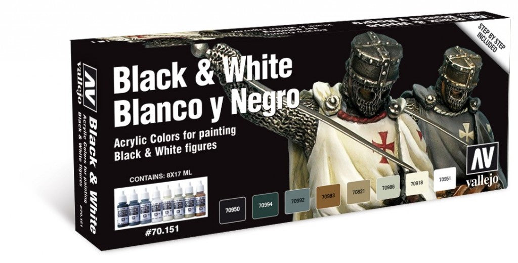 Model Color Set: Black and White (8)