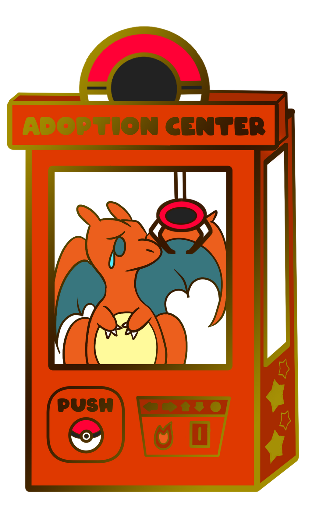 Pokemon: Charzaird Adoption Center Enamel Pin