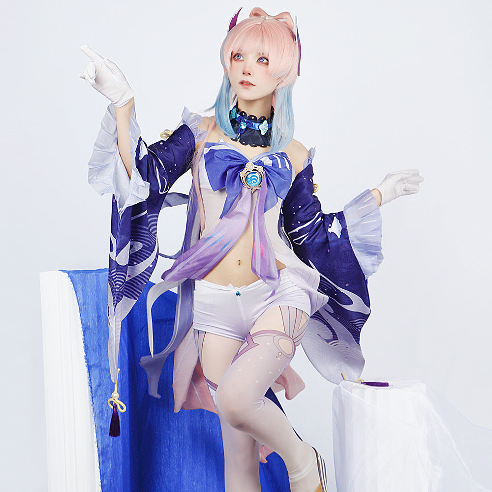 Genshin Impact cos fu haizhi island modern human god witch coral palace heart sea cosplay animation anime clothing