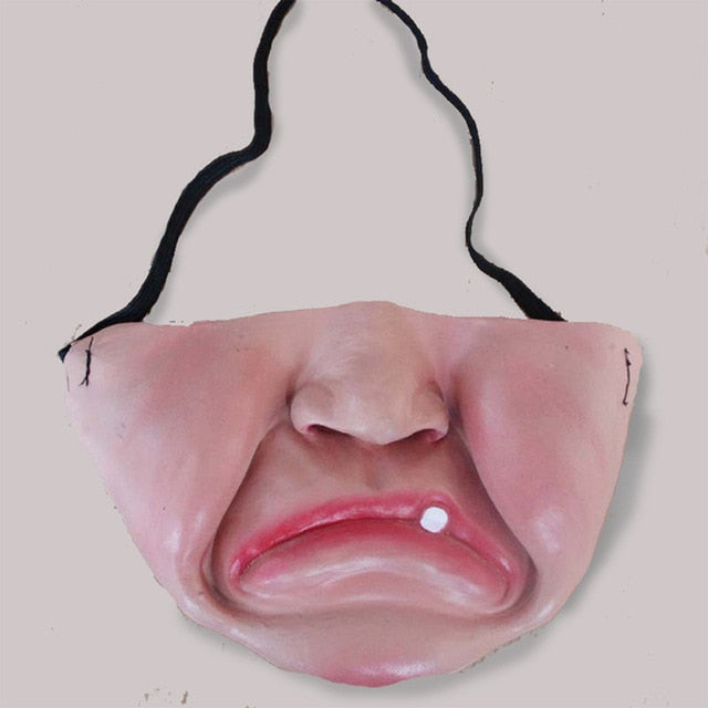 Funny Adult Party Mask Latex Clown Cosplay Half Face Horrible Scary Masks Masquerade Halloween Party Decor Halloween