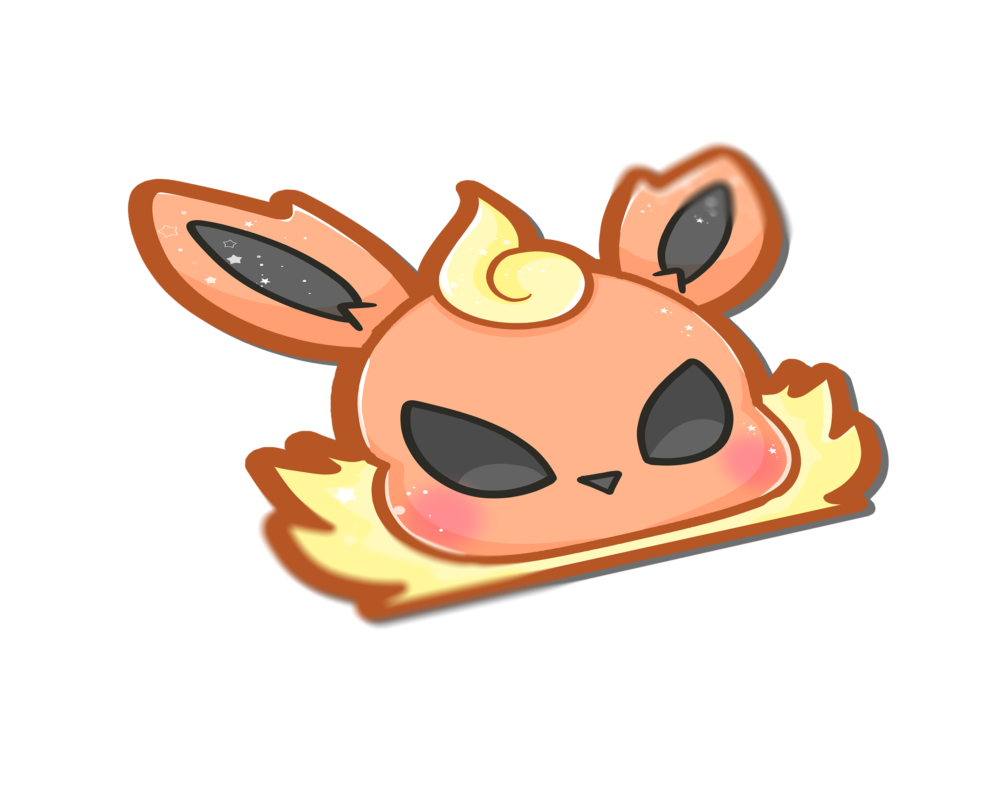 Pokemon: Flareon Eeveelution Peeker Sticker