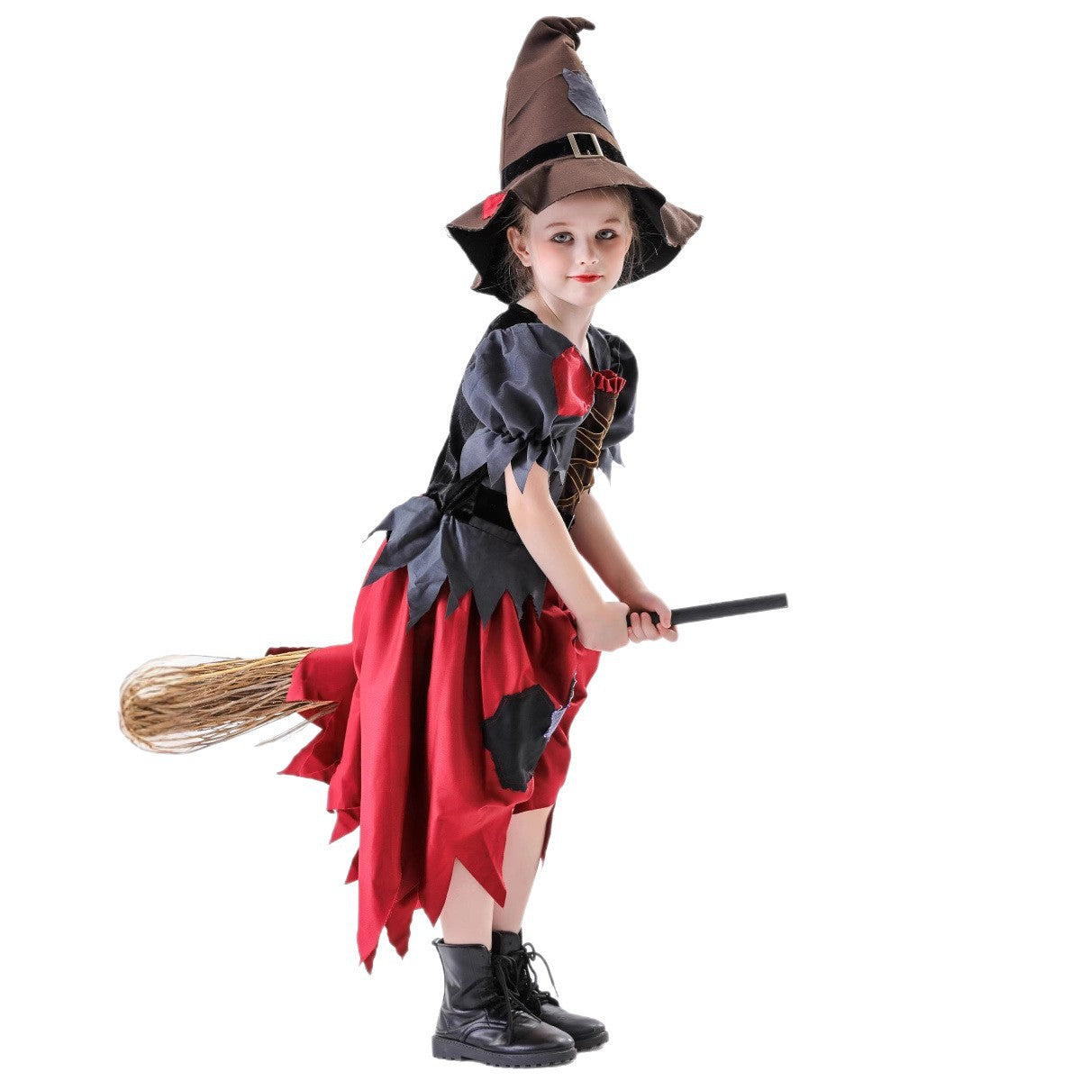 Halloween Costume Cosplay Children's Witch Dress Vampire Witch Costume for Party