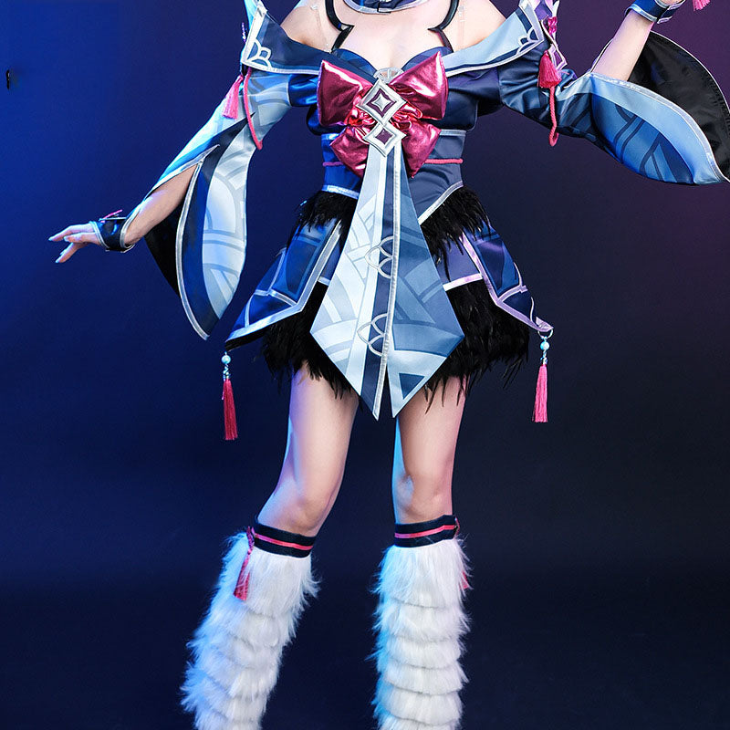 League of Legends LOL Pure Snow Moon Ali cosplay costume, Nine Tailed Fox cosplay costume, C-suite, full set of women's clothing