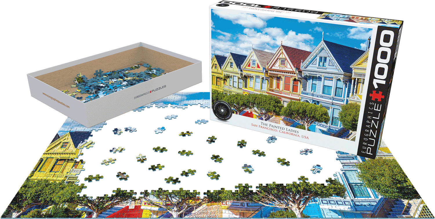 Puzzle: HDR Photography - San Francisco Row Houses