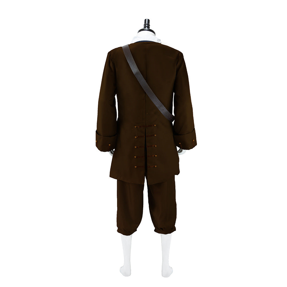 Movie Pirates of the Caribbean cosplay costume Captain Jack Sparrow's complete Halloween cosplay costume
