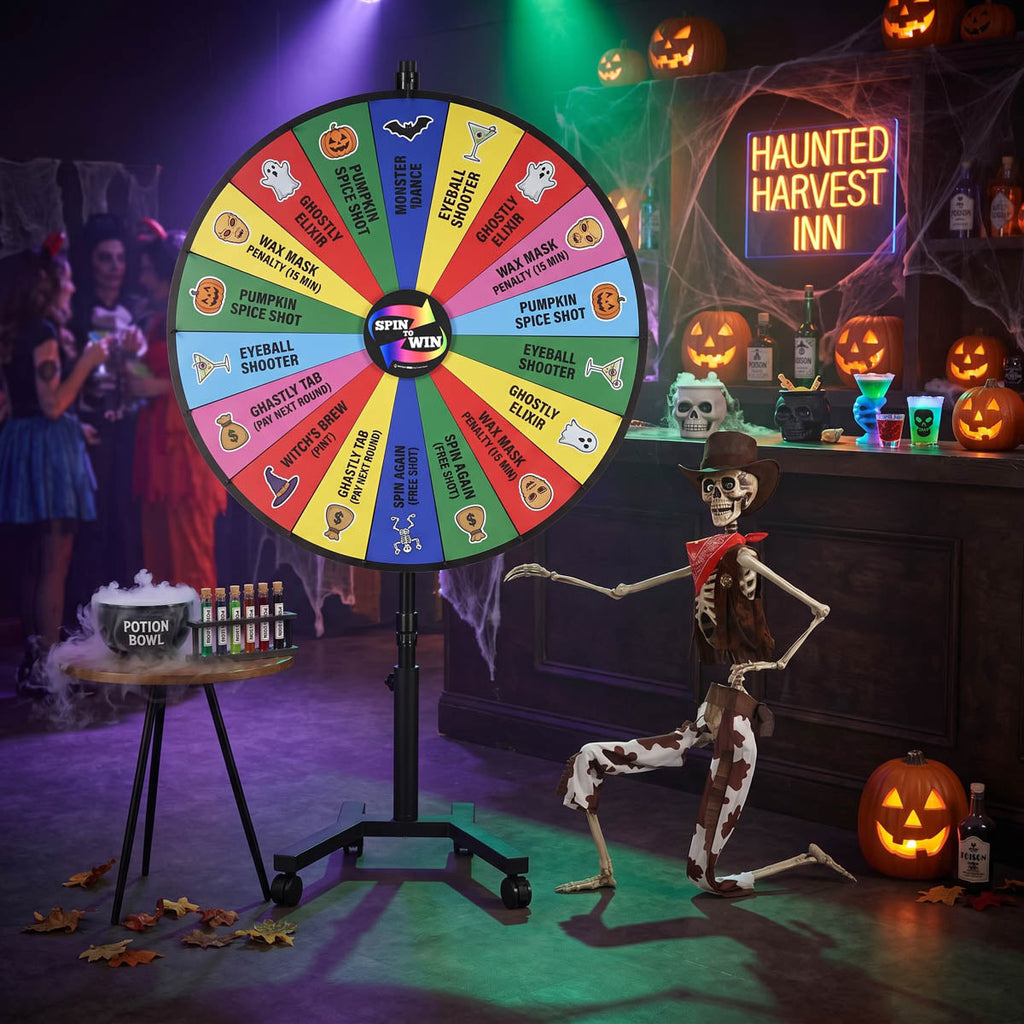 Yescom 5.6ft Skeleton Posable Halloween Decoration with Pirate, Cowboy, Day of Dead Costume