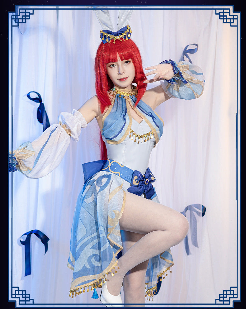 Genshin Impact Nilu Cos Costume Lotus Light Dance Feast Cosplay Costume Female Western Region Dancer Complete Set