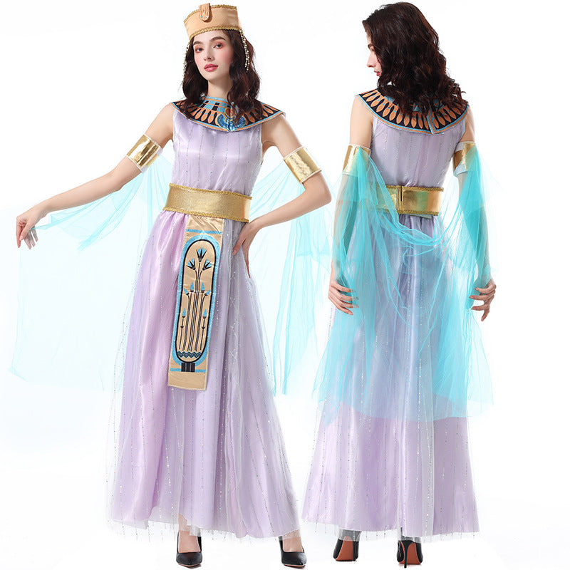 Halloween Costume Ancient Egyptian Queen Roman Mythology Character Veil Costume for Women