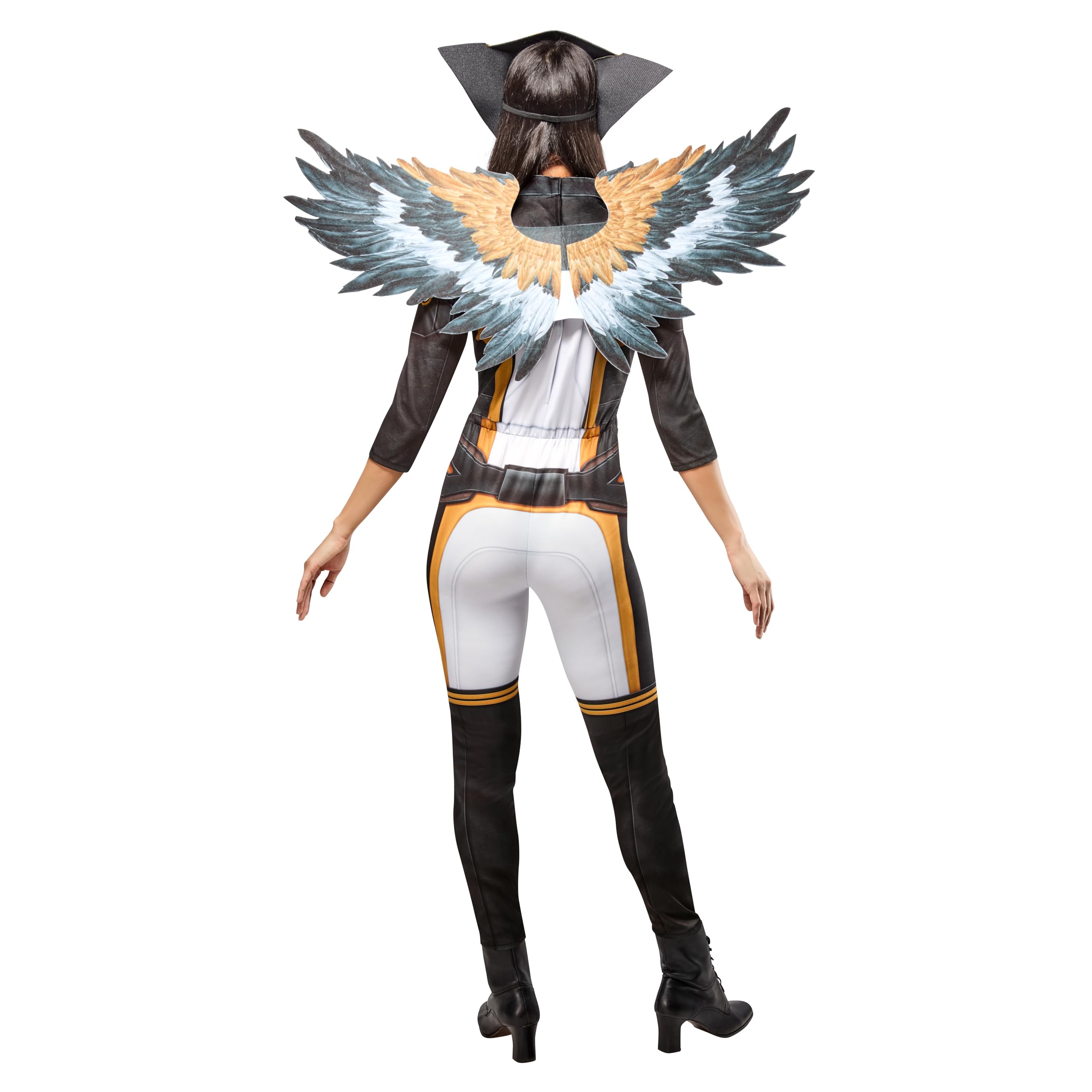 Hawk Girl Costume - Women's Superman Movie Jumpsuit with Wings and Headpiece