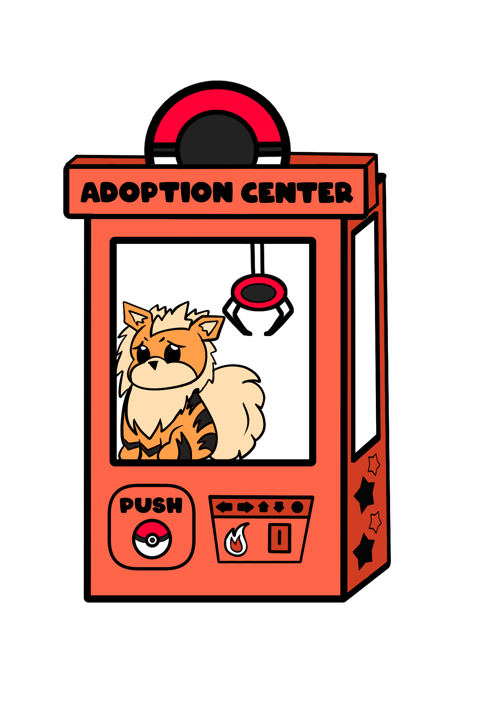 Pokemon: Arcanine Adoption Center Enamel Pin
