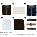 Movie Pirates of the Caribbean cosplay costume Captain Jack Sparrow's complete Halloween cosplay costume
