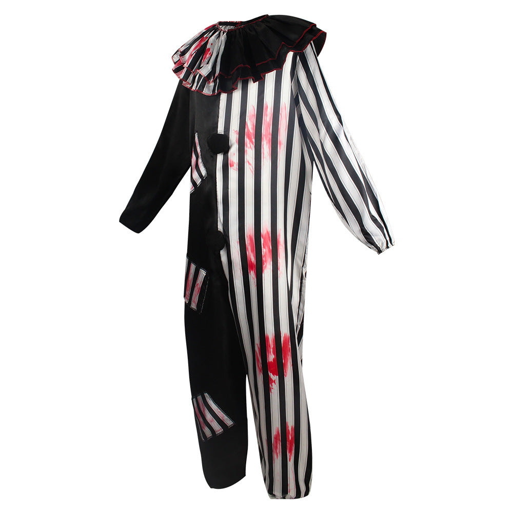 Evil Clown Cosplay Costume Clown Stage Prop Performance Costume Halloween Clown Costume
