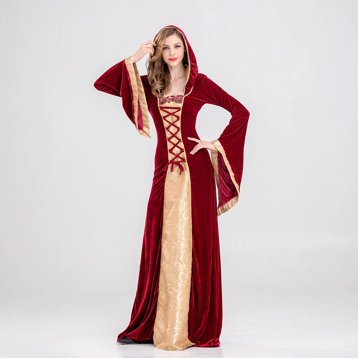 Vintage Court Costume, Kids & Adult Halloween Witch Vampire Cosplay Costume, Theater Wear