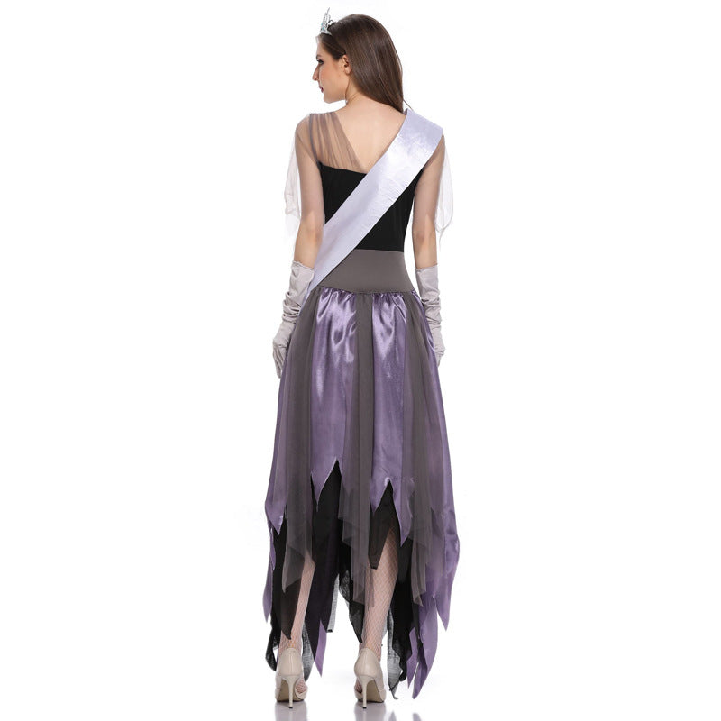 ZOM QUEEN Halloween Costume Vampire Bride Dress