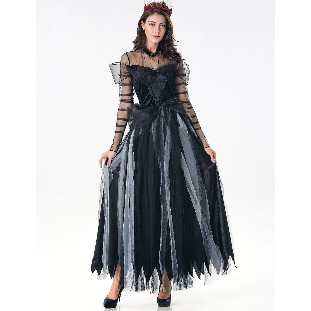 European American Lady Vampire Bride Dress