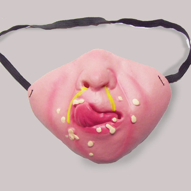 Funny Adult Party Mask Latex Clown Cosplay Half Face Horrible Scary Masks Masquerade Halloween Party Decor Halloween