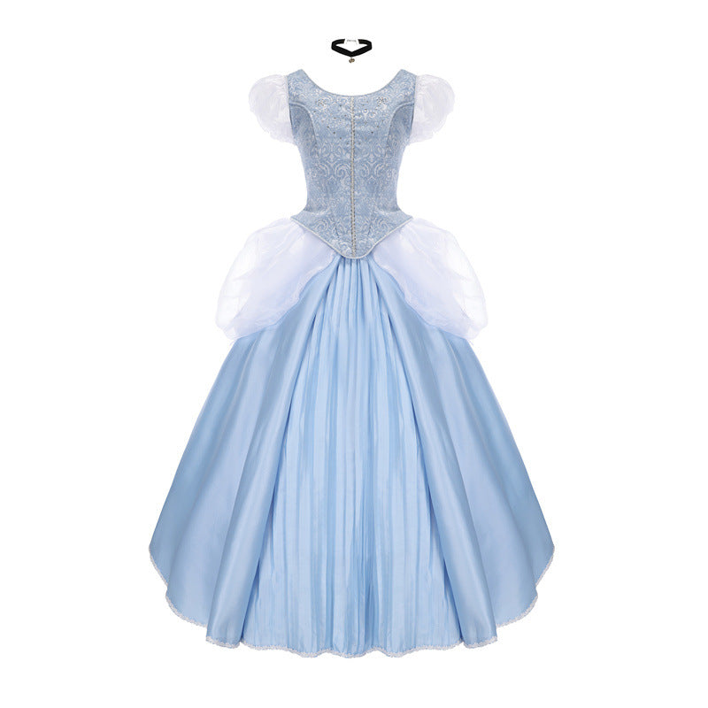 Halloween Cosplay Princess Dress Cinderella Adult Costume Party Gown Stage Performance Outfit