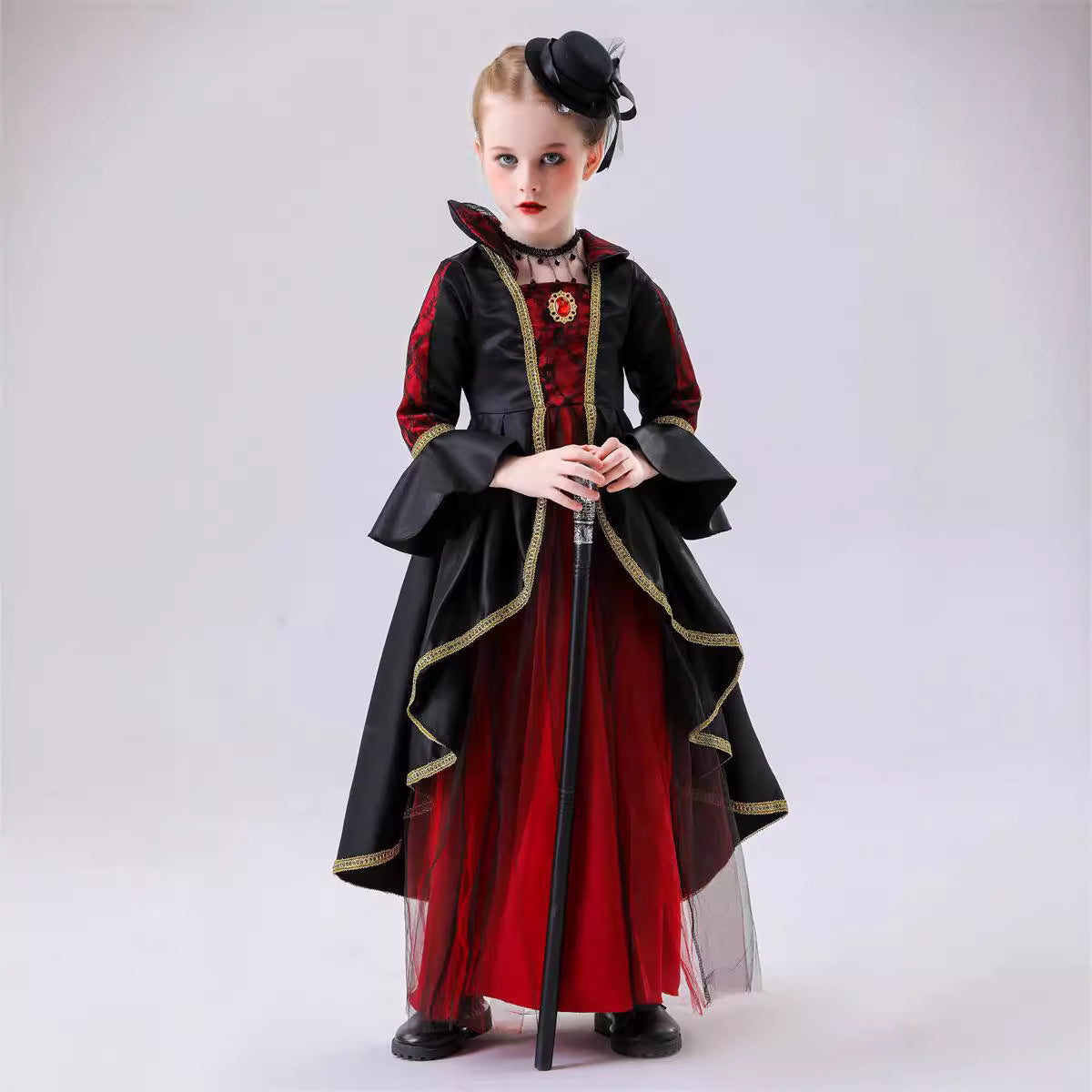 Fashion Style Vampire/Demon/Witch/Princess Theme Sleeveless  Halloween Costume  Dress  Children's Costume