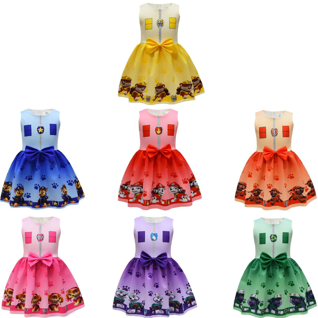 Halloween Cosplay Dress with Cape and Mask for Kids Costume Party