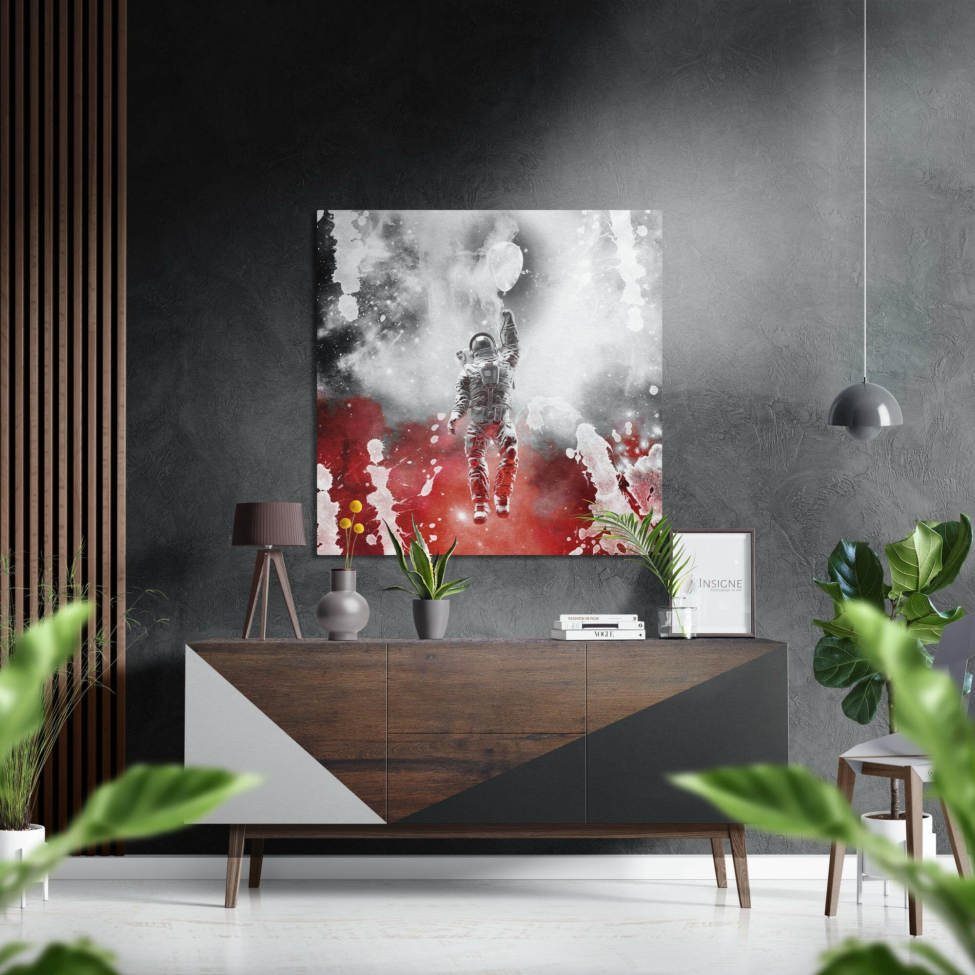 Fly in Space Brushed Aluminium Dibond Wall Art