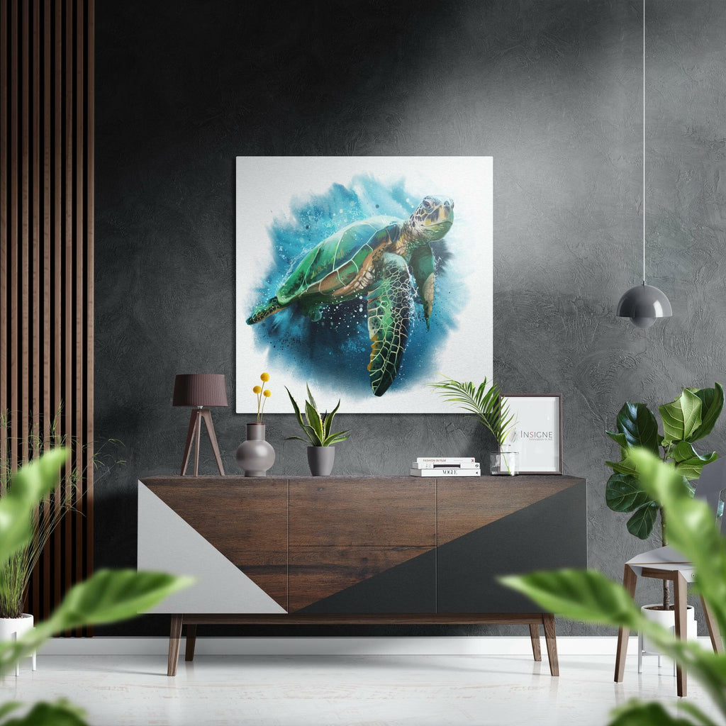 Turtle Brushed Aluminium Dibond Wall Art