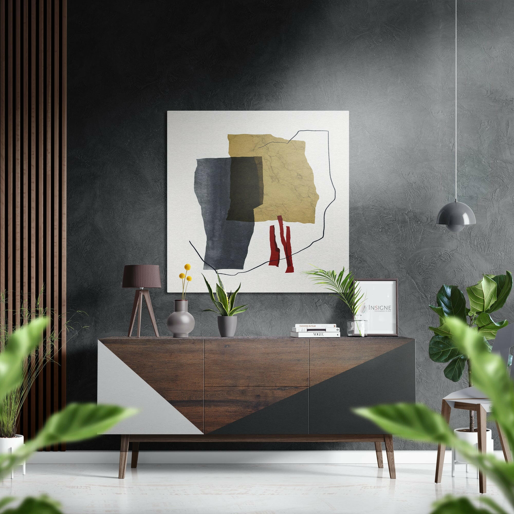 Line Art Brushed Aluminium Dibond Wall Art