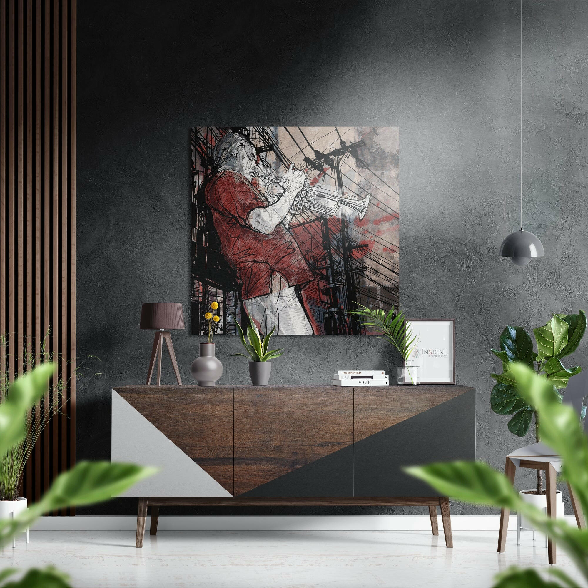 Jazz Brushed Aluminium Dibond Wall Art