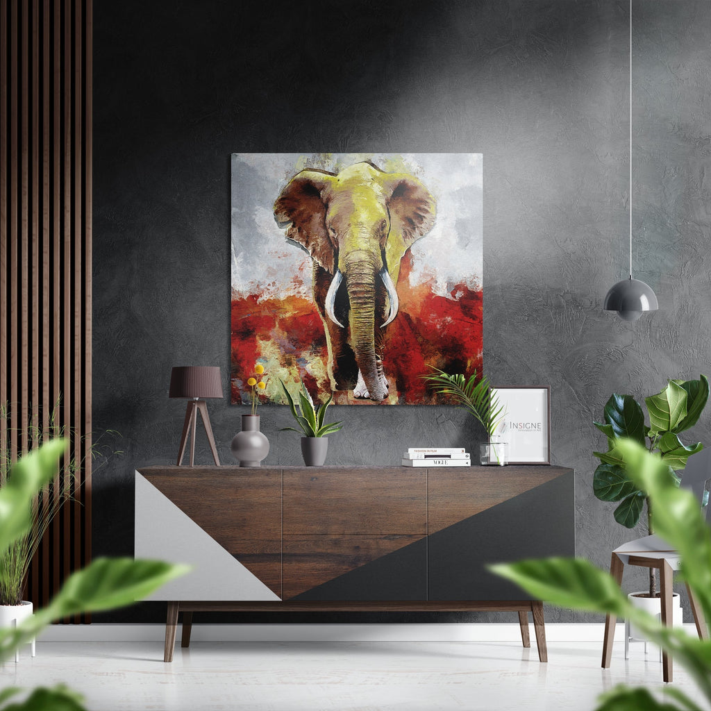 Elephant Brushed Aluminium Dibond Wall Art