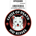 Tobe Fonseca: Cause of Death No Kisses Cat Die Cut Vinyl Sticker - 3"