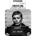 Ata-Boy Stickers: Die Cut Vinyl Sticker - 3" - Supernatural - Dean Winchester - Mugshot