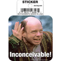 Ata-Boy Stickers: Die Cut Vinyl Sticker - 3" - Princess Bride - Vizzini - Inconceivable
