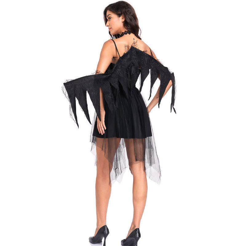 Angel Cosplay Costume Halloween Costume Red Angel Dress Dark Gothic Vampire Demon Costume