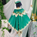 Genshin Impact high matching Babatos Wendy cos dress dress Fengshen Zhengtai Wendy cosplay dress suit