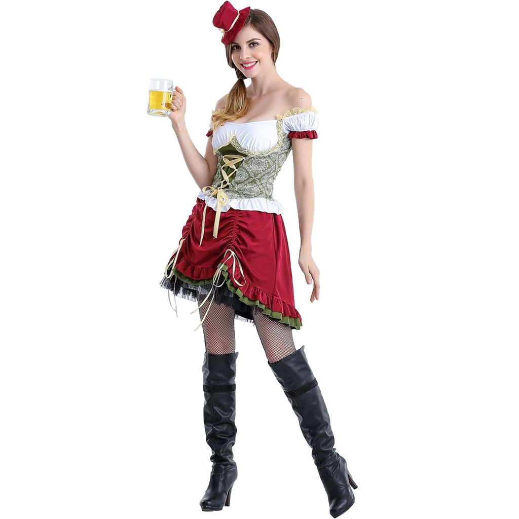 Halloween Oktoberfest Costume Dingdong Outfit Qingdao Beer Festival Costume Beer Girl Costume Stage Wear Drop Shipping