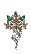 Mandrake for Luck and Wealth Brooch by Briar