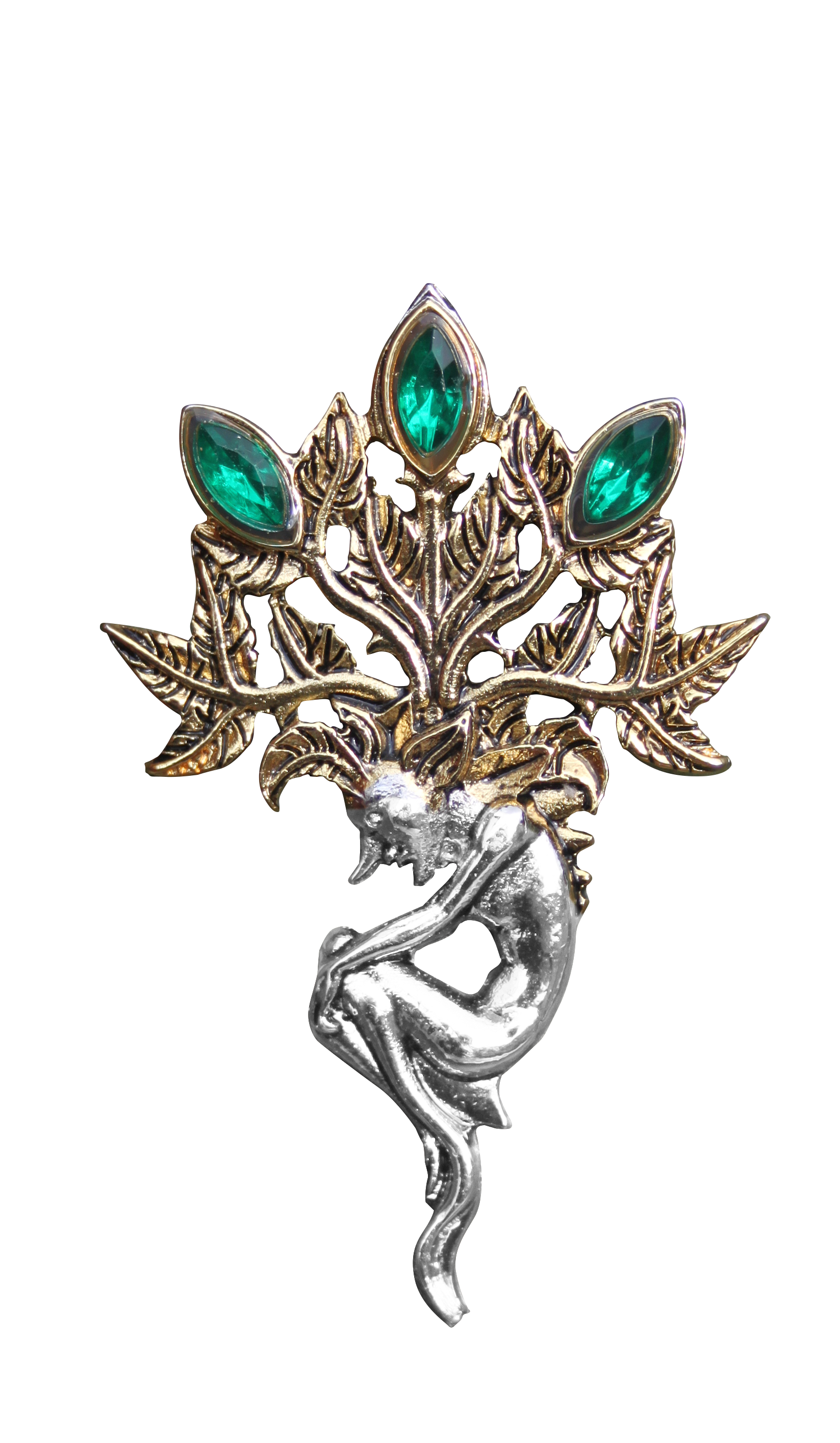 Mandrake for Luck and Wealth Brooch by Briar