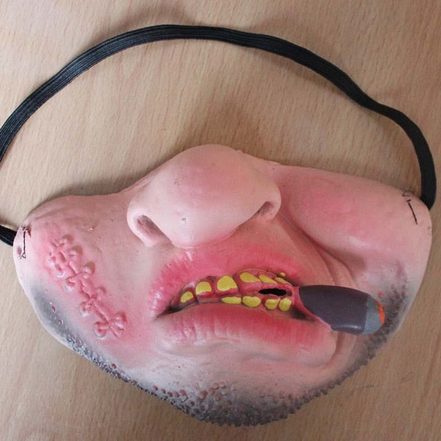 Funny Adult Party Mask Latex Clown Cosplay Half Face Horrible Scary Masks Masquerade Halloween Party Decor Halloween