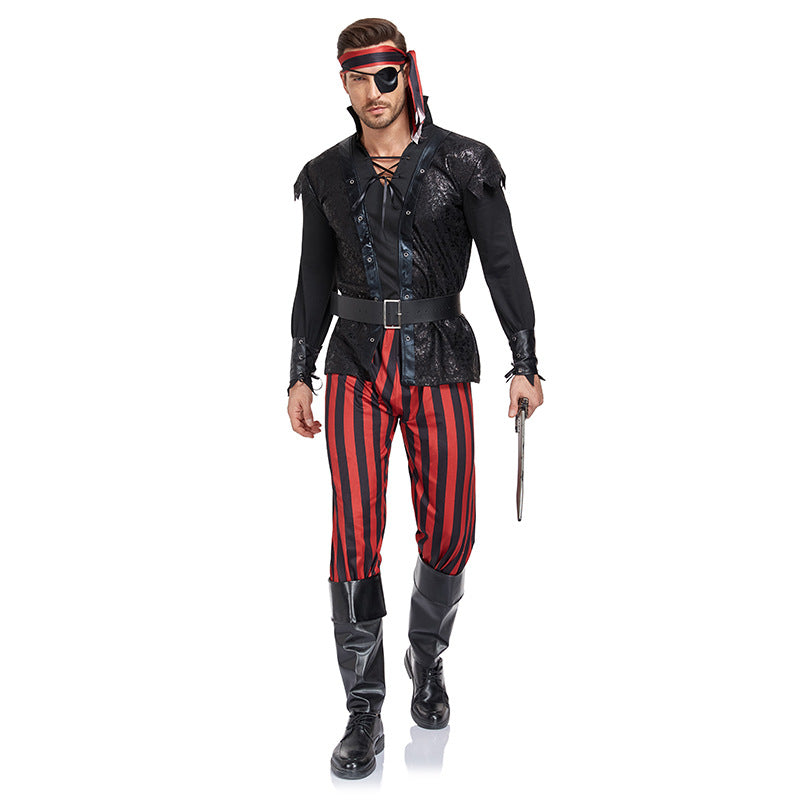 Copy of Pirate Costume Halloween Costume Pirate Cosplay Devil Performance Caribbean Pirate Jack Sparrow Stage Costume