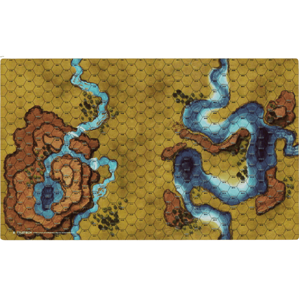 BattleTech: Battle Mat - Savannahs Sinkholes/Mountain Lake